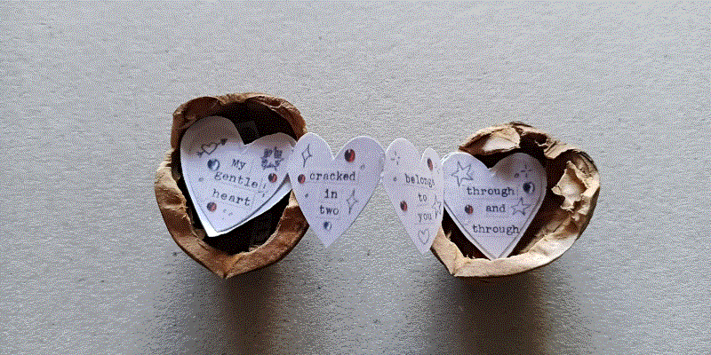 Love poem inside a walnut shell by Honeybittle