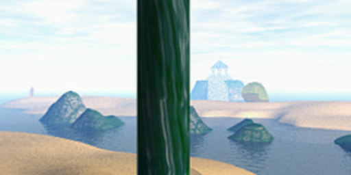 Screenshot of the pavilion in the green world